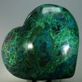 Chrysocolla & Malachite Polished Heart ~88x83mm