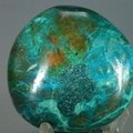 Chrysocolla and Malachite Polished Stone ~50x48mm