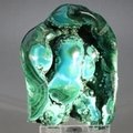 Chrysocolla and Malachite Polished Stone ~75mm