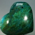 Chrysocolla & Malachite Polished Heart ~80x69mm