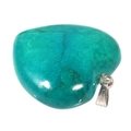Chrysocolla Howlite Heart Pendant