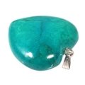 Chrysocolla Howlite Heart Pendant