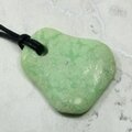 Chrysoprase Pendant & Wax Cotton Cord ~34x30mm