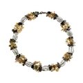 Crackle Quartz Tumble Stone & Multi Gemstone Chip Necklace (18 inch)