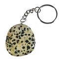 Dalmation Jasper Disc Fob Keyring