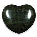 Dark Green Serpentine Crystal Heart ~45mm