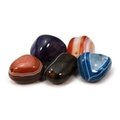 Drilled Mixed Agate Tumble Stone Pendants -  Pack of 5