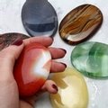 Fire Agate Palm Stone ~70x50mm