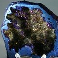 Flame Aura Quartz Crystal Geode ~70mm