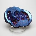 Flame Aura Quartz Geode ~82x64mm
