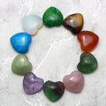 Rainbow Fluorite Mini Crystal Heart - 2.5cm