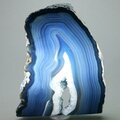 Free-standing Polished Agate - Blue ~100x130mm