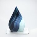 Blue Agate Crystal Flame ~88x55mm