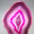 Free Standing Polished Agate - Pink   ~10.5x11.5cm