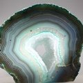 Free-standing Polished Agate - Turquoise ~12.5x11.5cm