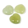 Front Drilled New Jade Hearts - 30mm