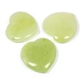 Front Drilled New Jade Hearts - 40mm