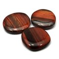 Red Tiger Eye Flat Tumble Stone ~43-46mm