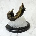 Tiger Eye Carved Dolphin On Base ~106 x 100mm