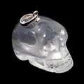 Girasol Crystal Skull Pendant ~ 23mm