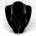 Gold Wrap Chain with 7 Raw Quartz Charms