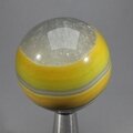 Golden Green Banded Agate Crystal Sphere ~40mm