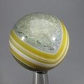 Golden Green Banded Agate Crystal Sphere ~40mm