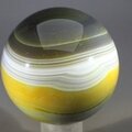 Golden Green Banded Agate Crystal Sphere ~47mm