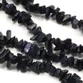 Goldstone Blue Gemstone Chips  ~ 35" strand