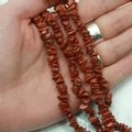 Goldstone Red Gemstone Chip Necklace ~ 35"