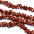 Goldstone Red Gemstone Chip Necklace ~ 35"