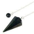 Green Goldstone Crystal Pendulum