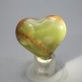 Green Onyx Crystal Heart ~41mm
