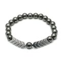 Hematite Crystal Bracelet - Silver Arrows