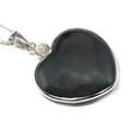 Hematite & Moonstone Heart Pendant ~35mm