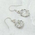 Herkimer Diamond 925 Silver Drop Earrings ~15mm