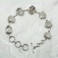 Herkimer Diamond & 925 Sterling Silver Bracelet (length 195mm)