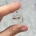 Herkimer Diamond Healing Crystal 925 Silver Pendant  ~25mm