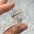 Herkimer Diamond Healing Crystal 925 Silver Pendant  ~30mm
