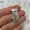 Hiddenite Healing Crystal 925 Silver Pendant ~27mm