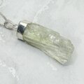 Hiddenite Healing Crystal 925 Silver Pendant ~32mm