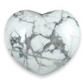 Howlite Crystal Heart ~45mm