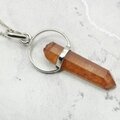 Tangerine Quartz & Silver Terminated Point 925 Silver Pendant ~28mm