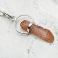 Tangerine Quartz & Silver Terminated Point 925 Silver Pendant ~28mm