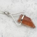 Imperial Topaz & Silver Terminated Point Pendant ~28mm