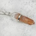 Imperial Topaz & Silver Terminated Point Pendant ~32mm