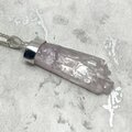 Kunzite Healing Crystal 925 Silver Pendant ~34mm