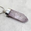 Kunzite Healing Crystal 925 Silver Pendant ~38mm