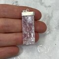 Kunzite Healing Crystal 925 Silver Pendant ~38mm