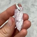Kunzite Healing Crystal 925 Silver Pendant ~42mm